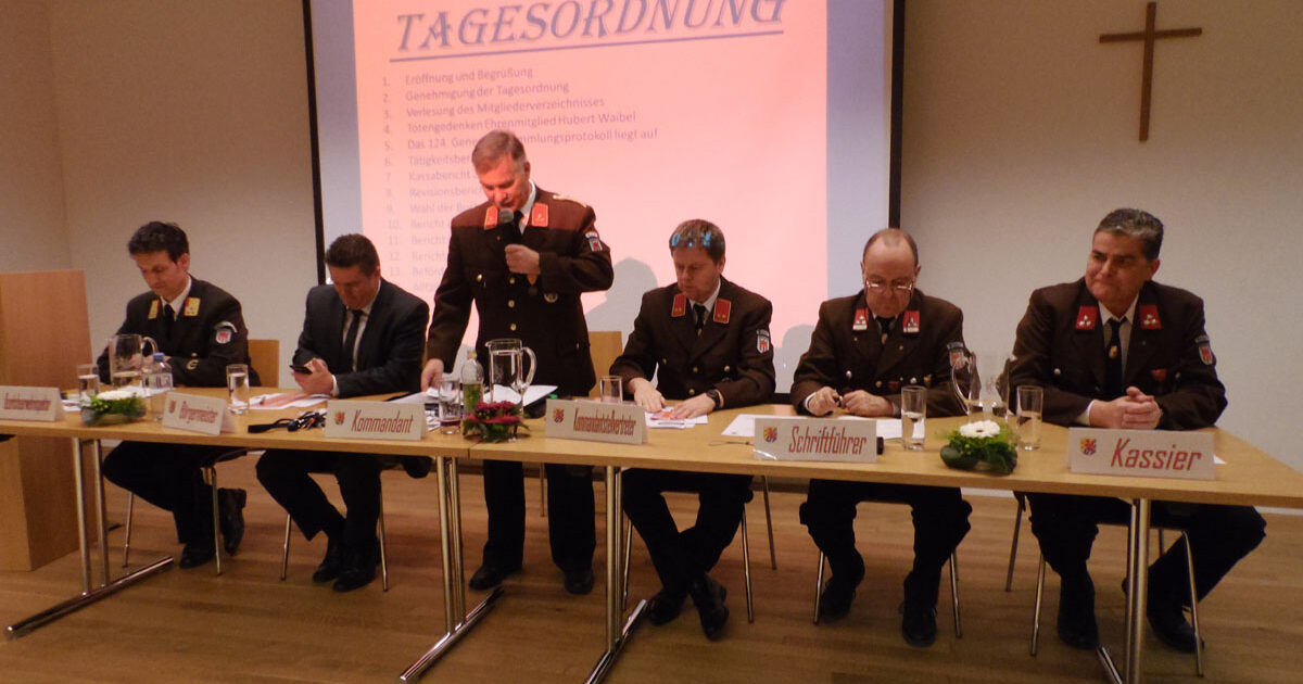 125. Jahreshauptversammlung der Ortsfeuerwehr Wolfurt