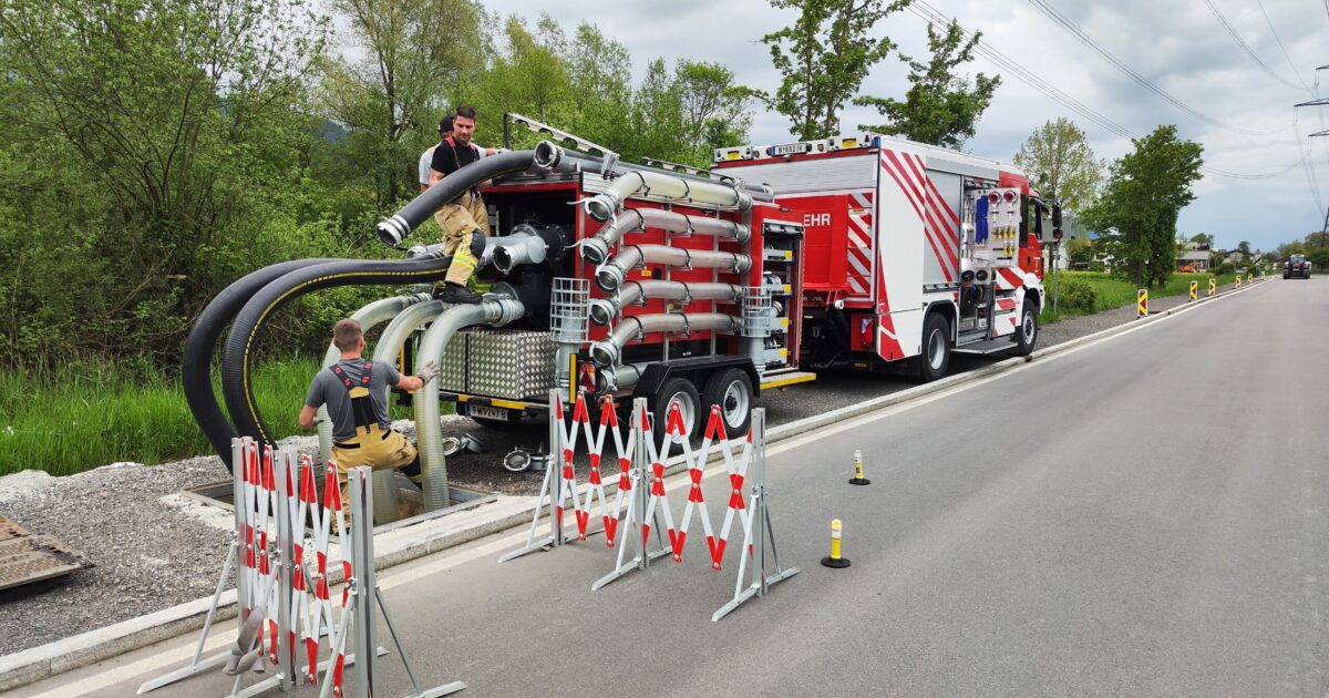 Einsatz Nr-18 09.05.2023 18:00 Uhr – Bildsteinerstraße>> Hochleitsungspumpe stellen