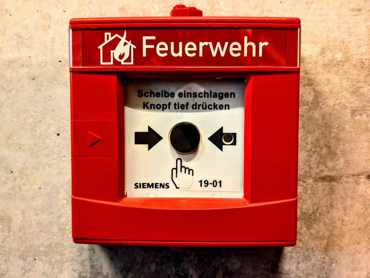 Symbol Bild Druckknopfmelder BMA