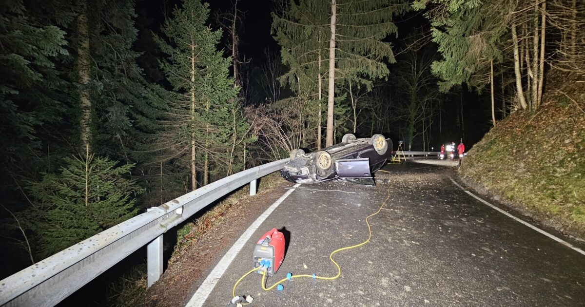 Einsatz-Nr. 020 | 14.03.2025 | 22:07 Uhr – Bucherstraße >> Verkehrsunfall PKW in Dachlage
